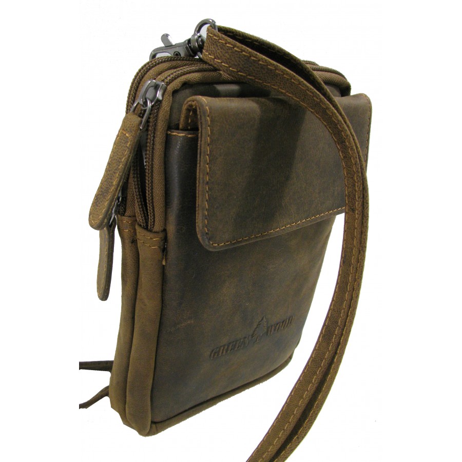 Men’s genuine leather shoulder bag 0621